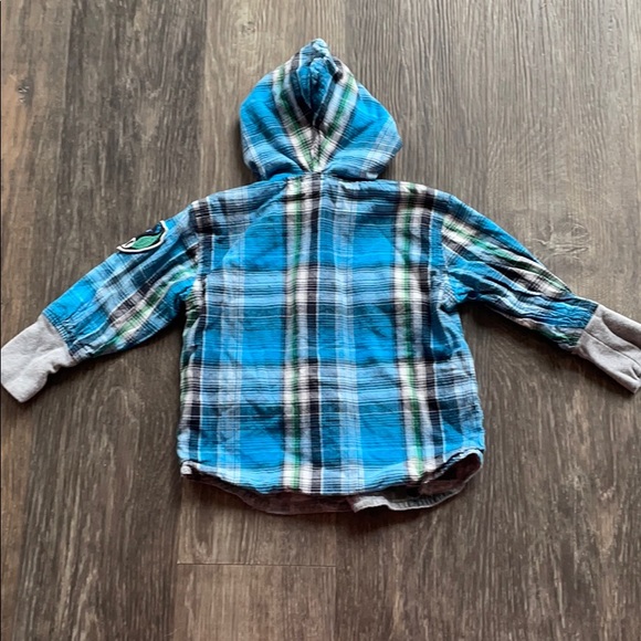4/$20 Boys Hurley Snap Up Hooded Plaid Sz 18 mth - Picture 5 of 5